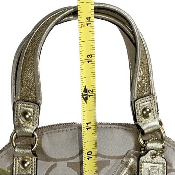 EUC Coach Poppy Gold and Floral Women's Covertible Shoulder or Crossbody F22323 - Picture 10 of 10